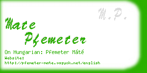 mate pfemeter business card